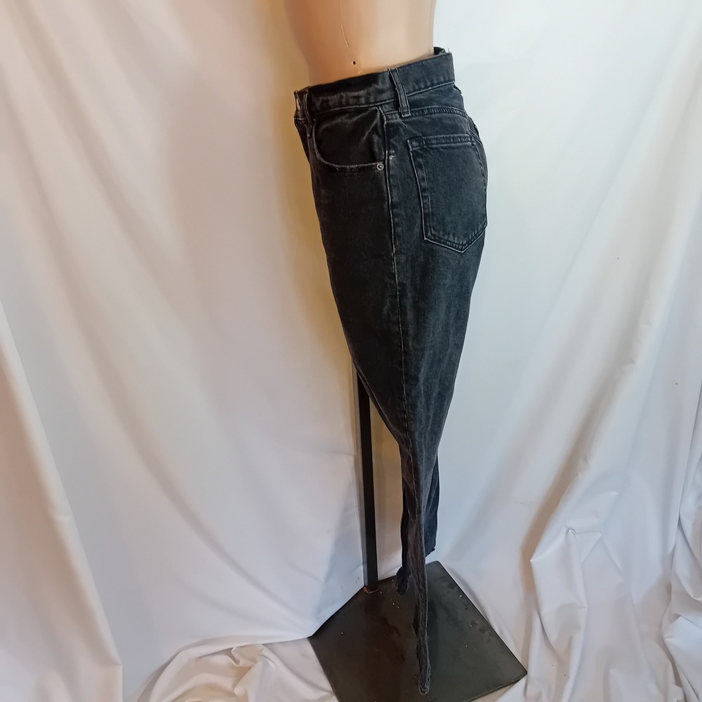 Abercrombie & Fitch Women's 90s Straight Jeans Ultra High Rise Black Wash 27/4R - Picture 4 of 16